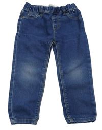 Modré skinny teplákové rifle Denim Co.