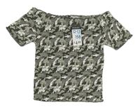 Army žabičkové crop tričko PRIMARK