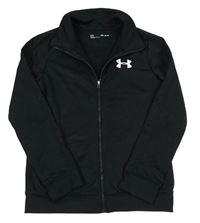 Černá funkční sportovní propínací mikina s logem UNDER ARMOUR