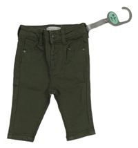 Nové - khaki teplákové rifle PRIMARK