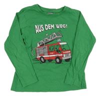 Zelené triko s hasiči 