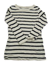 Světlešedo-černé pruhované melírované šaty Next