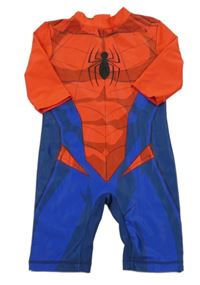 Červeno-tmavomodrý UV overal s pavoukem - Spider-man MARVEL