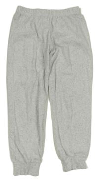 Světlešedé melírované sametové tepláky alive