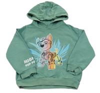 Olivová mikina s PAW PATROL - Chase a kapucí M&S