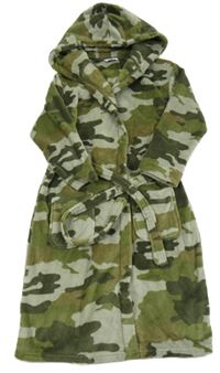 Army plyšový župan s kapucí M&S