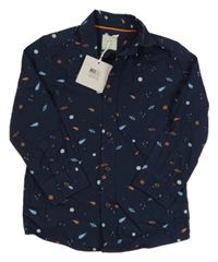 Nové - tmavomodrá košile s planetami John Lewis