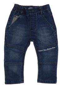 Tmavomodré rifle s nápisem IKKS