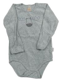 Šedé melírované sametové body s losem PUSBLU