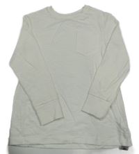 Bílé melírované mikinotriko s kapsou Next