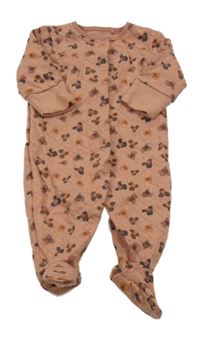 Starorůžový vzorovaný prošívaný vyteplený overal Next