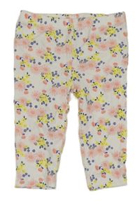 Bílé legíny s kytičkami carter's