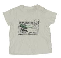 Bílé tričko s potiskem známy impidimpi