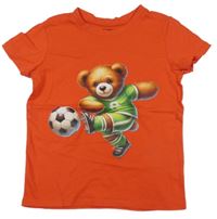 Červené tričko s medvídkem sinsay