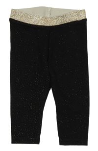 Černo-zlaté melírované legíny H&M