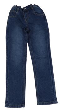 Tmavomodré slim fit rifle Topolino