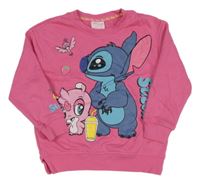 Tmavorůžová mikina se Stitchem PRIMARK