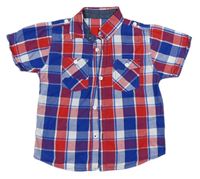 Modro-bílo-červená kostkovaná košile George