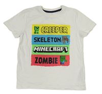 Bílé tričko s Minecraft Next