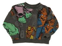 Tmavošedá mikina s Avengers Zara