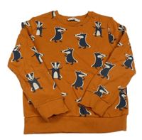 Hnědá mikina s mývaly C&A