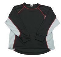 Černo-světlešedé sportovní triko