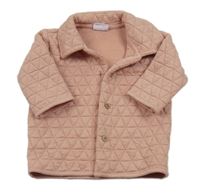 Starorůžová prošívaná tepláková košilová bunda F&F