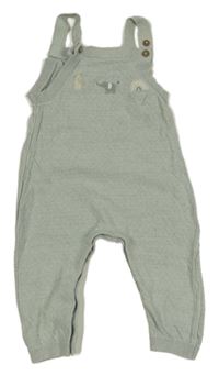 Světlezelené pletené laclové tepláky se zvířaty a duhou Next