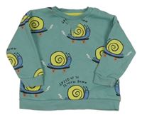 Zelená mikina se šneky F&F