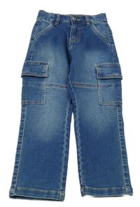 Modré teplákové cargo rifle