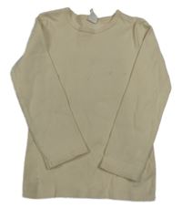 Béžové žebrované triko H&M