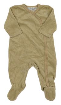 Pískový žebrovaný sametový overal Ergee