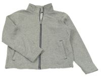 Šedá melírovaná propínací mikina C&A