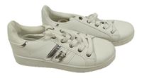 Bílé koženkové tenisky s broží vel. 36