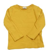 Okrové žebrované triko F&F