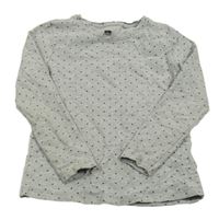 Šedé melírované puntíkaté triko Hema