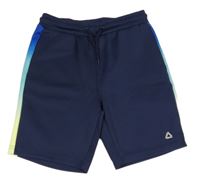 Tmavomodré sportovní kraťasy s batikovaným pruhem Dunnes