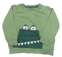 Zelená mikina s krokodýlem Pocopiano