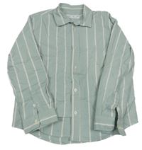 Světlezeleno-bílá pruhovaná košile Zara