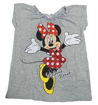 Šedé melírované tričko s Minnie Disney