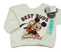 Nové - Smetanová mikina s Mickeym a Plutem Primark