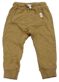 Hnědé tepláky s nášivkou H&M