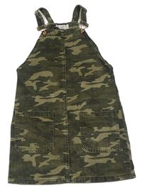 Khaki army riflové laclové šaty Denim Co.