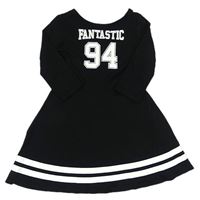 Černé šaty s číslem a nápisem H&M