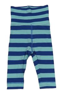 Tmavomodro-modré pruhované lehké tepláky H&M