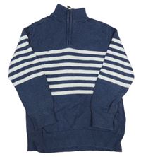 Tmavomodrý svetr s bílými pruhy John Lewis