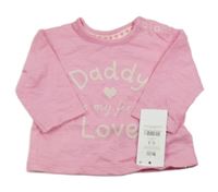 Nové - růžové triko s nápisem George