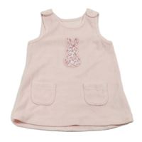 Světlerůžové laclové sametové šaty s králíkem Nutmeg