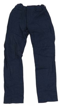 Tmavomodré společenské chino kalhoty H&M