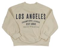 Smetanová oversize mikina s nápisem Next